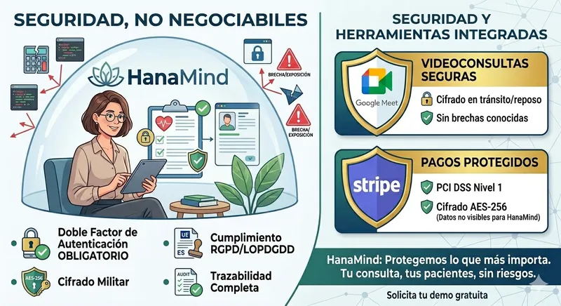 La seguridad de los datos de tus pacientes no es negociable: por qué HanaMind protege lo que más importa